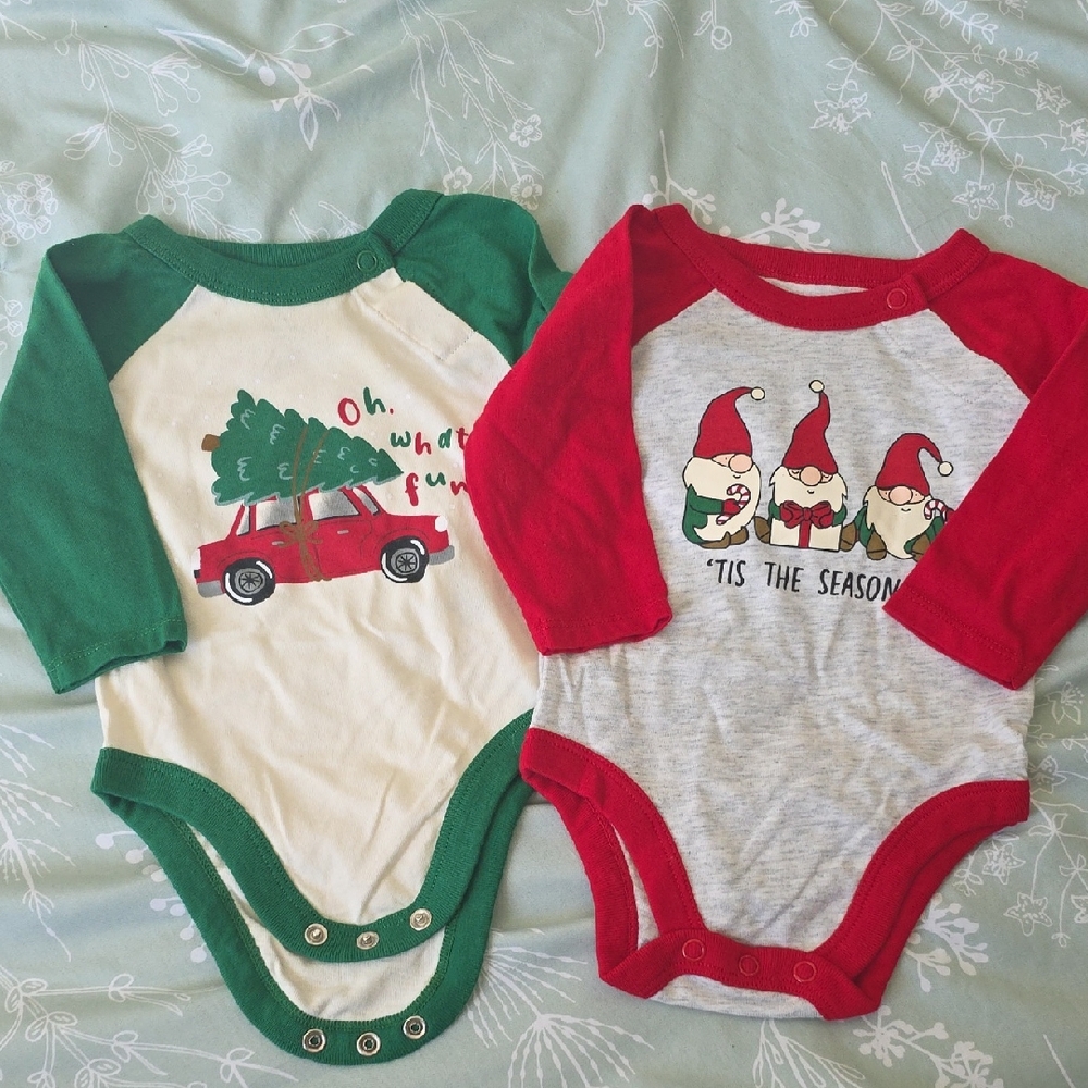 Festive Kids One Piece Set - Green and Red